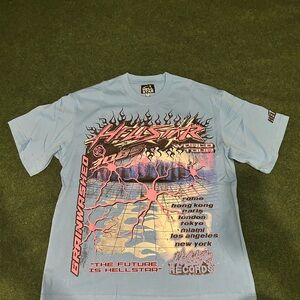 Hellstar Light Blue Graphic Men's Shirt